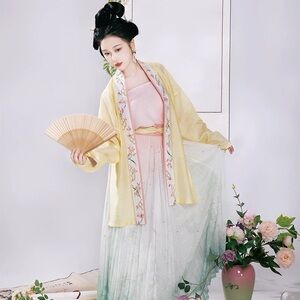 Song dynasty Chinese hanfu short beizi with embroidery